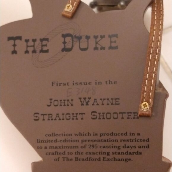 Bradford Exchange - The Duke - John Wayne Straight Shooter Holster Wall Hanging - Picture 8 of 13